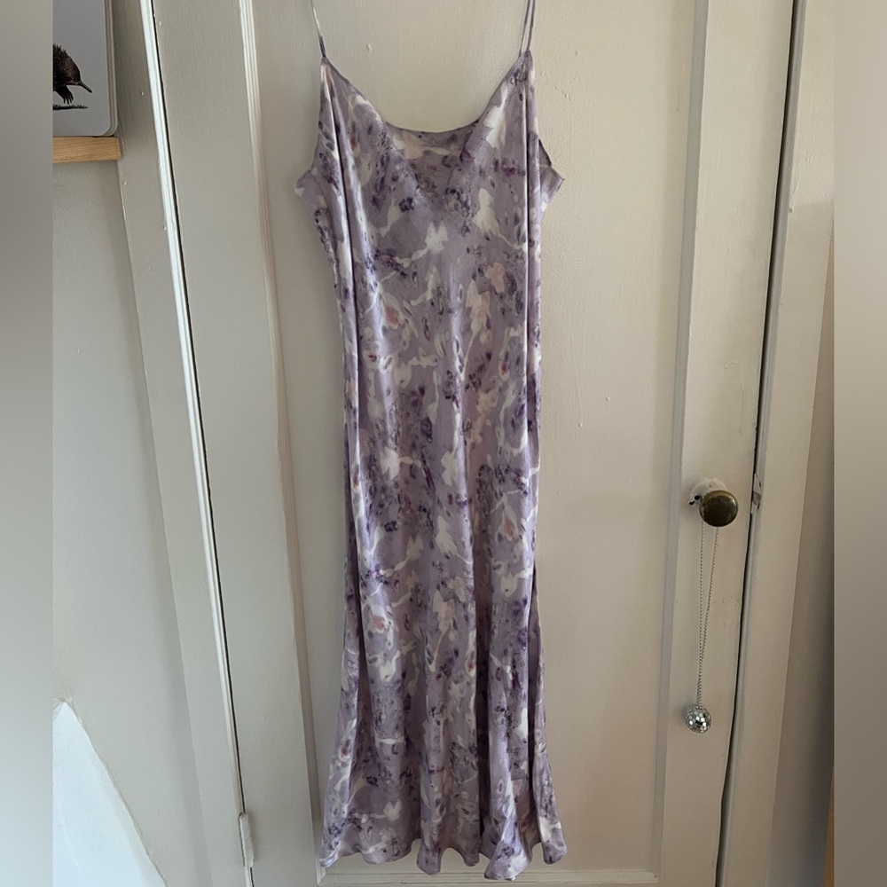 J. Crew size 12 gorgeous slip dress with watercolor flower pattern.